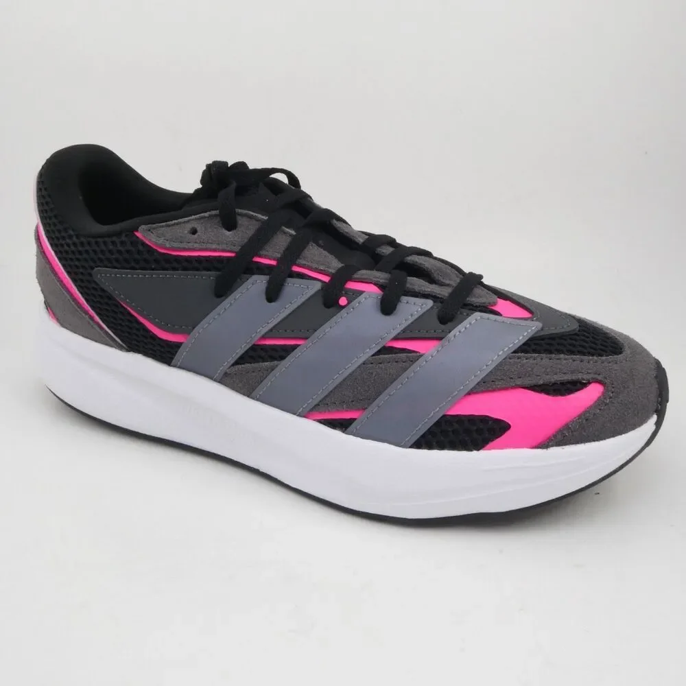 Adidas Kids US 7 Lightblaze Trainers Black/Pink JR1299 Lowtop Sneakers